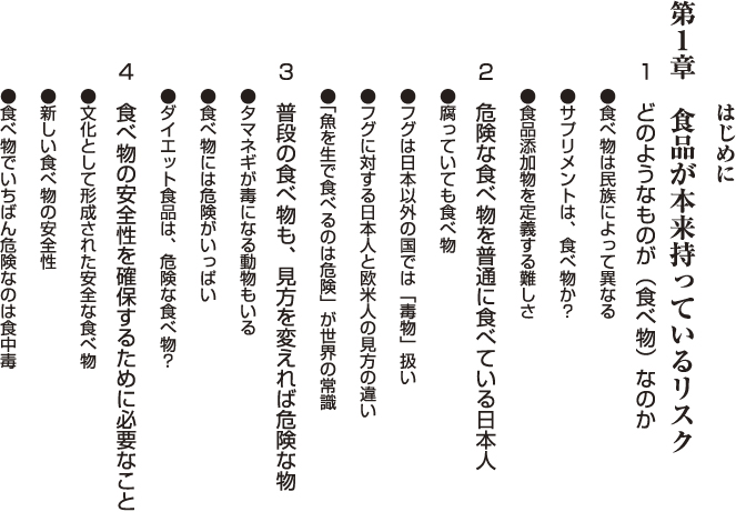 【第１章　食品が本来持っているリスク】